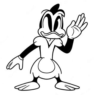 Paginas Para Colorear De Daffy Duck En Una Pose Tonta 23814-21962