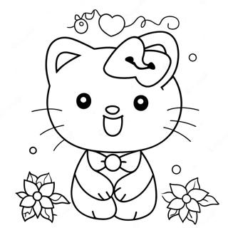 Feliz Navidad Hello Kitty Páginas Para Colorear