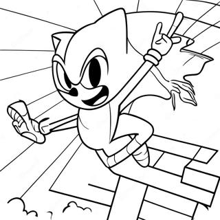 Pagina Para Colorear De Sonic Spiderman En Accion 23934-22059