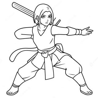 Sakura Haruno En Pose De Batalla Pagina Para Colorear 23964-22081