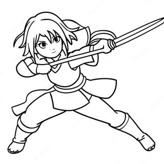 Sakura Haruno En Pose De Batalla Pagina Para Colorear 23964-22084