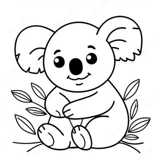 Pagina Para Colorear De Un Tierno Koala 24004-22113