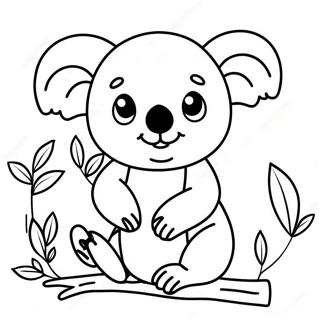 Pagina Para Colorear De Un Tierno Koala 24004-22114