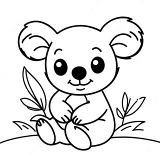 Pagina Para Colorear De Un Tierno Koala 24004-22116