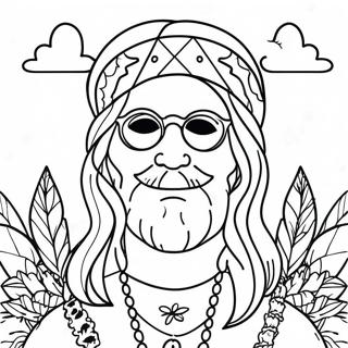 Hippie Droguero Páginas Para Colorear