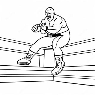 Pagina Para Colorear De Luchador De Wwe Saltando Sobre El Oponente 24104-22193