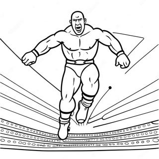 Pagina Para Colorear De Conectar Los Puntos Luchador De Wwe Saltando 2422-1982