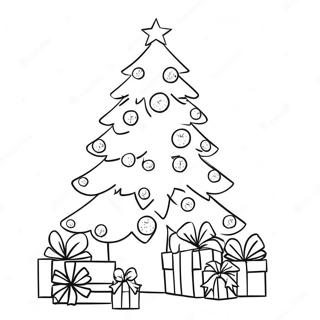 Pagina Para Colorear De Arbol De Navidad Festivo 24235-22290