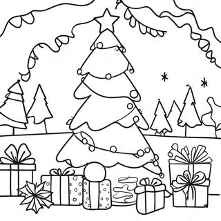 Pagina Para Colorear De Arbol De Navidad Festivo 24235-22291