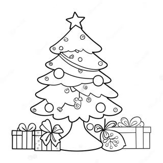 Pagina Para Colorear De Arbol De Navidad Festivo 24235-22292