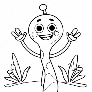 Pagina Para Colorear De Forky Feliz Con Una Sonrisa 24315-22353