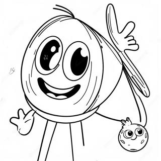 Pagina Para Colorear De Forky Feliz Con Una Sonrisa 24315-22354