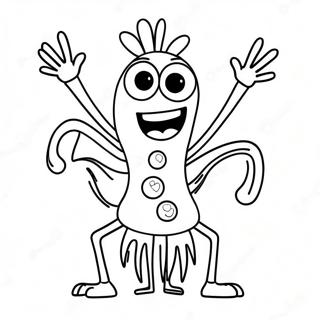 Pagina Para Colorear De Forky Feliz Con Una Sonrisa 24315-22355