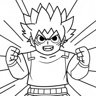 Pagina Para Colorear De Bakugo Explosivo En Accion 24345-22380