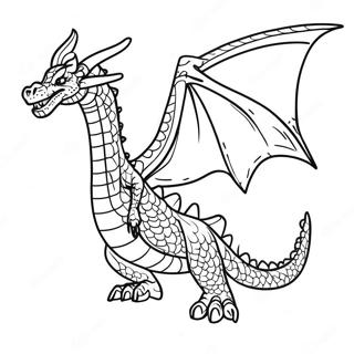 Pagina Para Colorear De Dragon De Fuego Majestuoso Volando 24435-22452