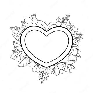 Pagina Para Colorear De Un Lindo Corazon En Forma De San Valentin 24505-22508