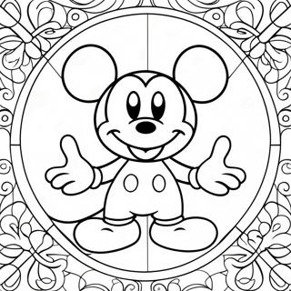 Pagina Para Colorear De Vitrales De Mickey Mouse 24545-22537