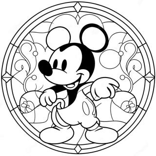 Pagina Para Colorear De Vitrales De Mickey Mouse 24545-22538