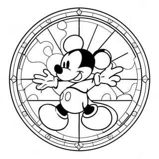 Pagina Para Colorear De Vitrales De Mickey Mouse 24545-22539