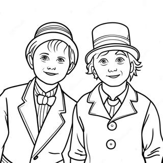 Pagina Para Colorear De Charlie Bucket Y Willy Wonka 2463-2007