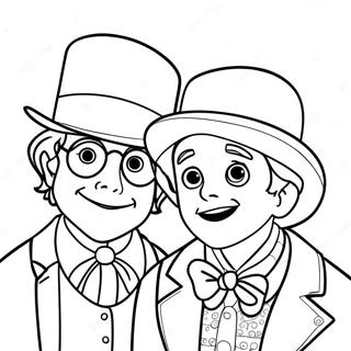 Pagina Para Colorear De Charlie Bucket Y Willy Wonka 2463-2008