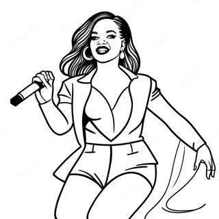 Pagina Para Colorear De Rihanna Actuando En El Escenario 24686-22643