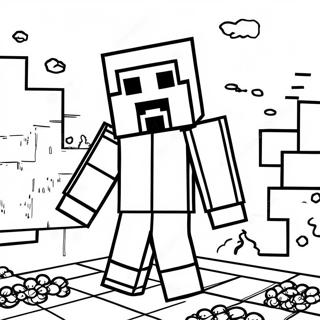 Steve De Minecraft Páginas Para Colorear