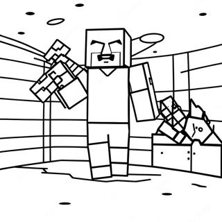 Pagina Para Colorear De Steve De Minecraft 24715-22663