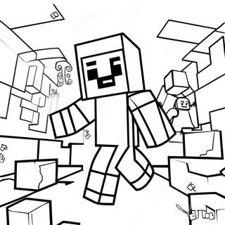 Pagina Para Colorear De Steve De Minecraft 24715-22664