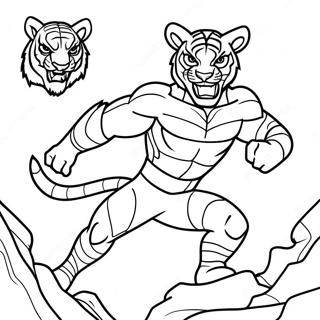 Pagina Para Colorear De Beast Boy Transformandose En Un Tigre 24756-22700