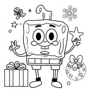 Spongebob Navidad Páginas Para Colorear