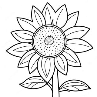 Pagina Para Colorear De Girasol Brillante 24836-22761