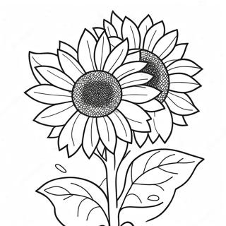 Pagina Para Colorear De Girasol Brillante 24836-22763