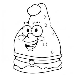 Pagina Para Colorear De Spongebob Con Gorro De Santa 2483-2022