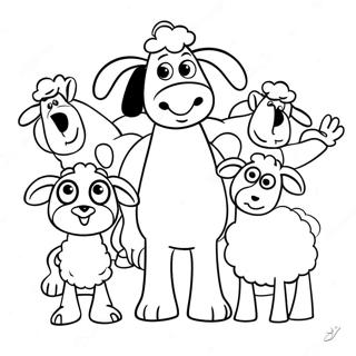 Pagina Para Colorear De Shaun The Sheep Con Amigos 24876-22793