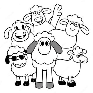 Pagina Para Colorear De Shaun The Sheep Con Amigos 24876-22794