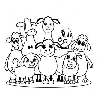 Pagina Para Colorear De Shaun The Sheep Con Amigos 24876-22796