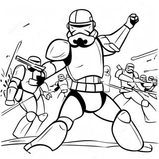 Pagina Para Colorear De La Epica Batalla De Clone Trooper 2493-2030