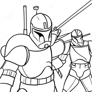 Pagina Para Colorear De La Epica Batalla De Clone Trooper 2493-2032