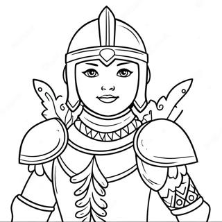 Chica Armadura De Dios Páginas Para Colorear