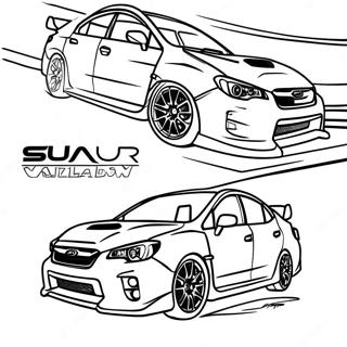 Pagina Para Colorear De Subaru Wrx En Movimiento 25016-22906