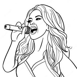 Pagina Para Colorear De Shakira Cantando En El Escenario 25026-22915