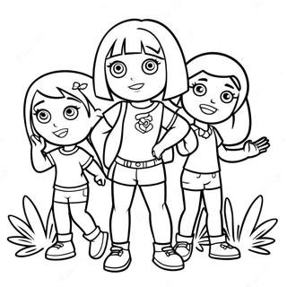 Dora Y Amigos Páginas Para Colorear