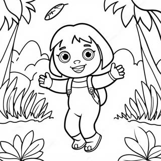 Pagina Para Colorear De Dora Explorando La Jungla 25116-22985