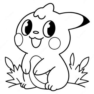 Pagina Para Colorear De Un Lindo Pokemon Bebe Jugando 25136-23002