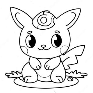 Pagina Para Colorear De Un Lindo Pokemon Bebe Jugando 25136-23003