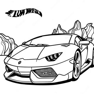 Lamborghini Hot Wheels Páginas Para Colorear