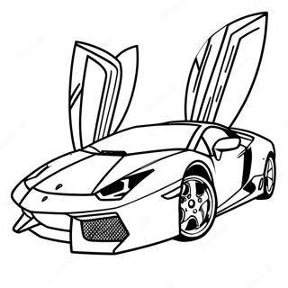 Pagina Para Colorear De Una Carrera Rapida De Lamborghini 25146-23009