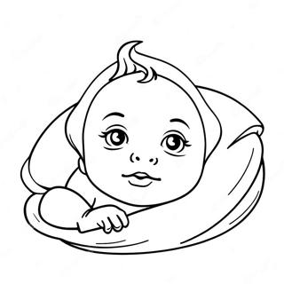 Pagina Para Colorear De Un Bebe Recien Nacido Realista 25155-23015