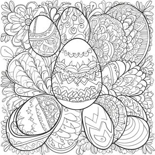 Pagina Para Colorear De Patrones Intrincados De Huevos De Pascua 25196-23049